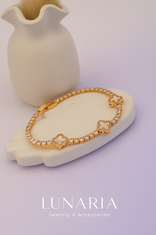 Pulsera Trebol con circones