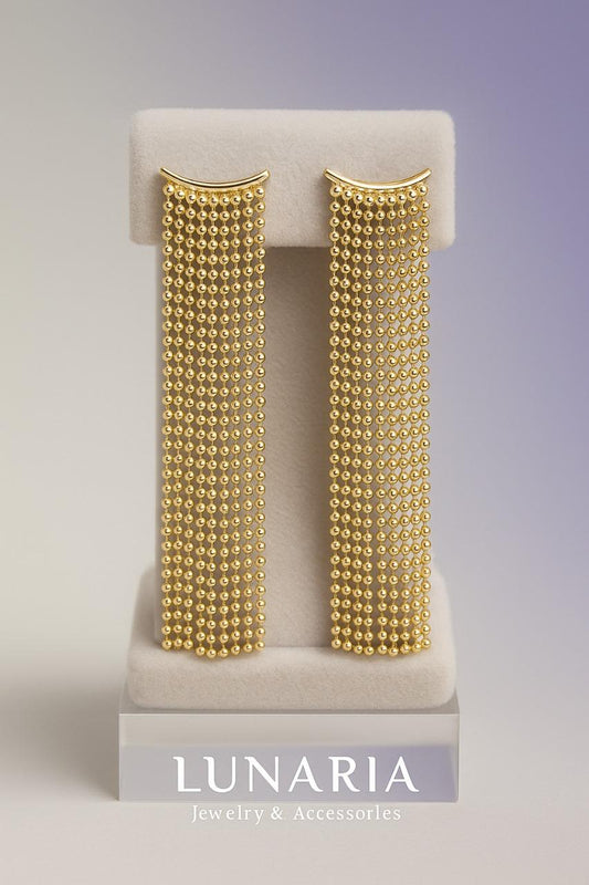 Aretes  Malla Dorada