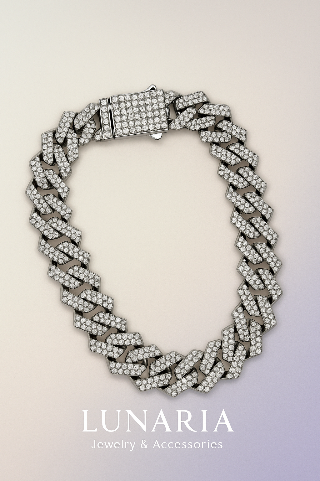 Pulsera  Cubana Diamantada