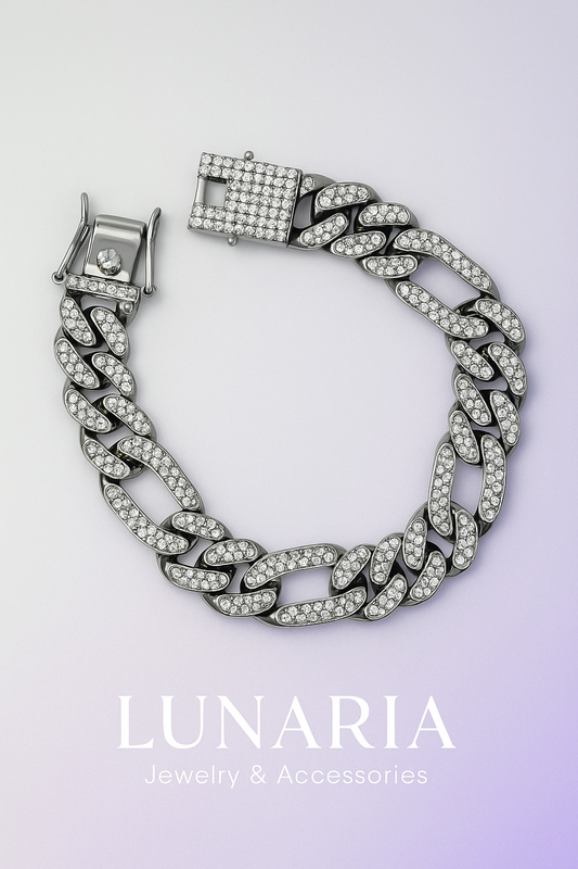 Pulsera Tejido Figaro Diamantado