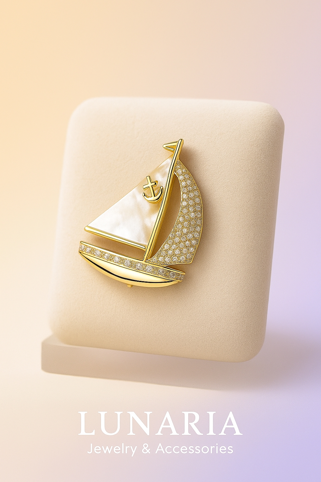 Prendedor Viaje Dorado