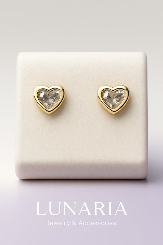 Topos Corazon con Circon Blanco