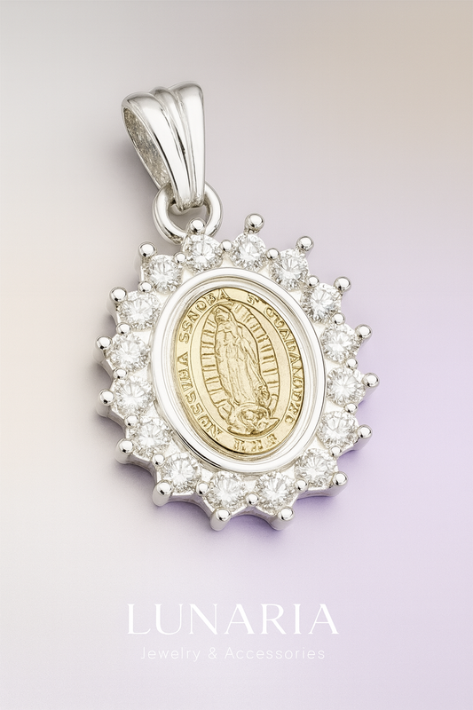 Dije Placa de la Virgen de Guadalupe