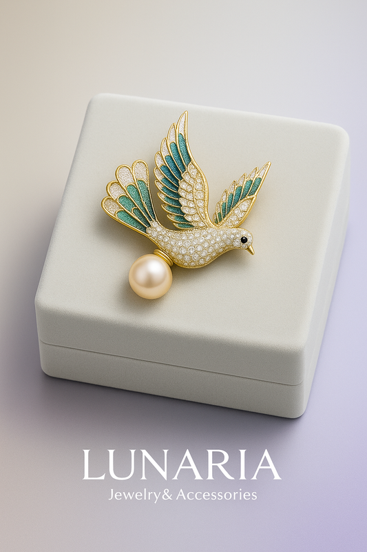 Prendedor Vuelo Perlado