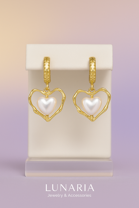 Aretes Corazon de Perla