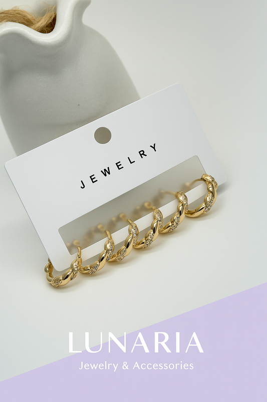 Set de Candongas Diamantadas