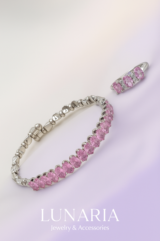 Juego de Brazalete y Anillo Ajustable Aurora