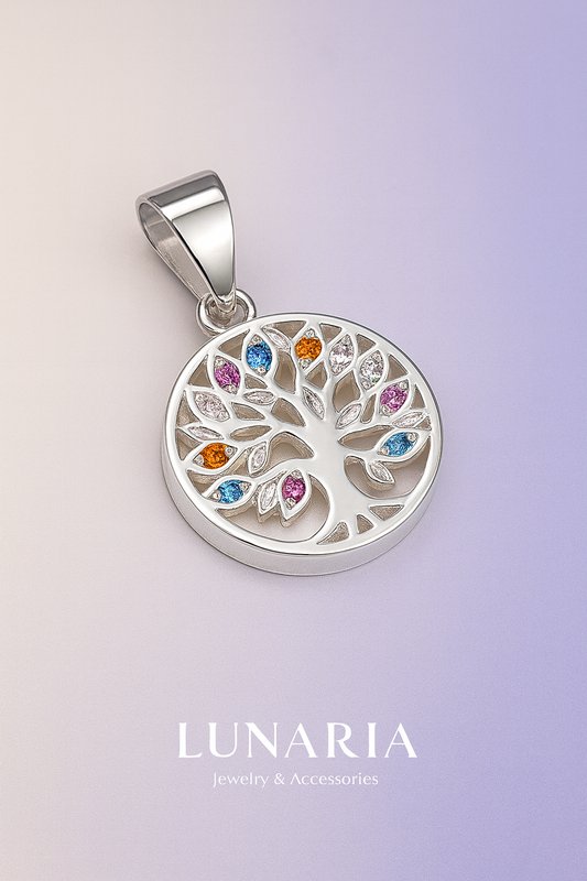 Dije Placa Arbol de Circonia