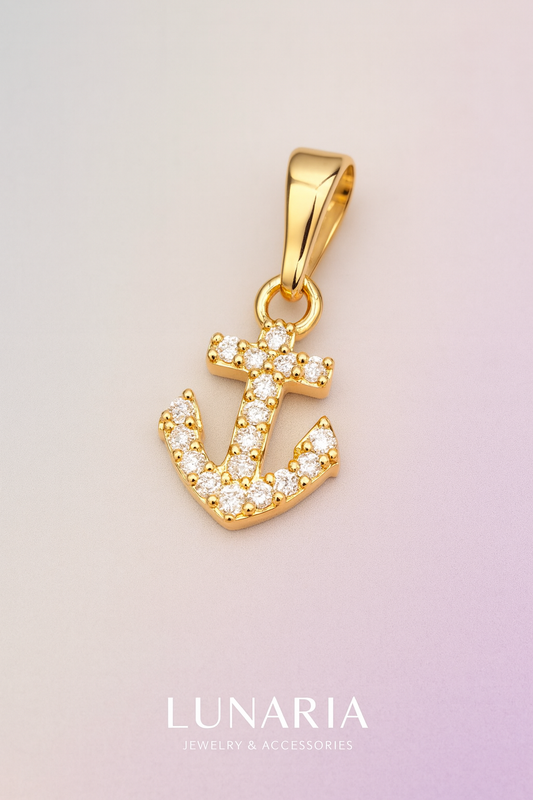 Dije de Ancla Diamantada