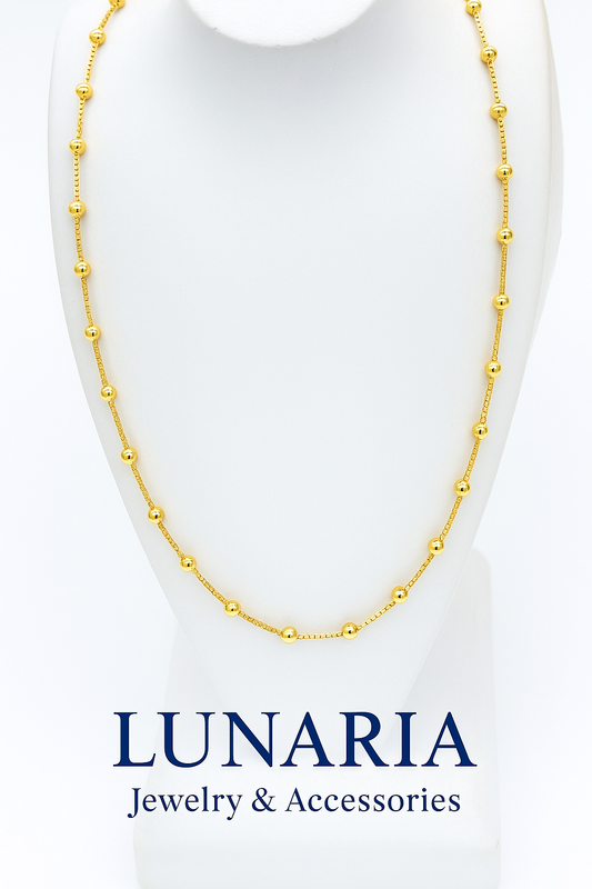 Cadena Tejido Veneciana con Balines 45 cm