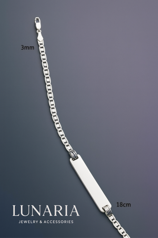 Esclava Tejido Plano con Placa