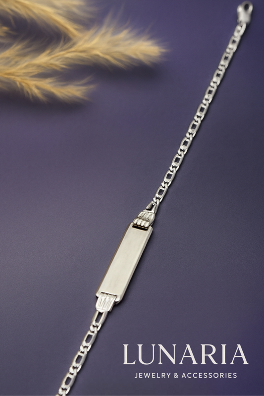 Esclava Tejido Valentino con Placa