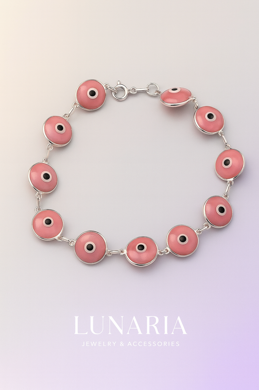 Pulsera de Ojos Turcos Rosa