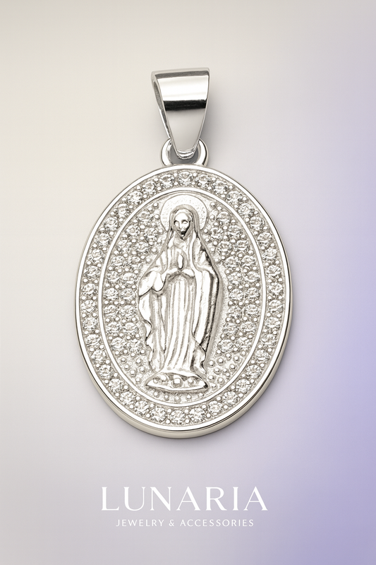 Dije Virgen de Guadalupe Diamantada