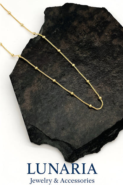 Cadena Tejido Veneciana con Balines 45 cm