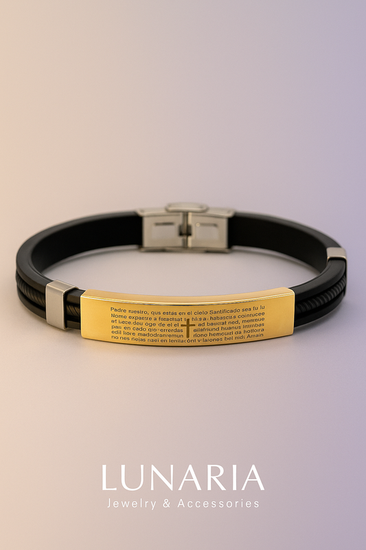 Brazalete Padre Nuestro Dorado