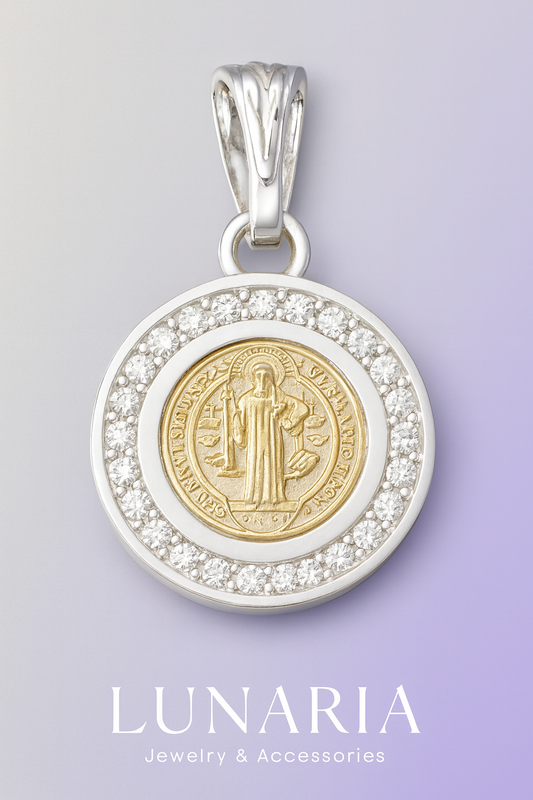Dije Medalla de San Benito Oroplata