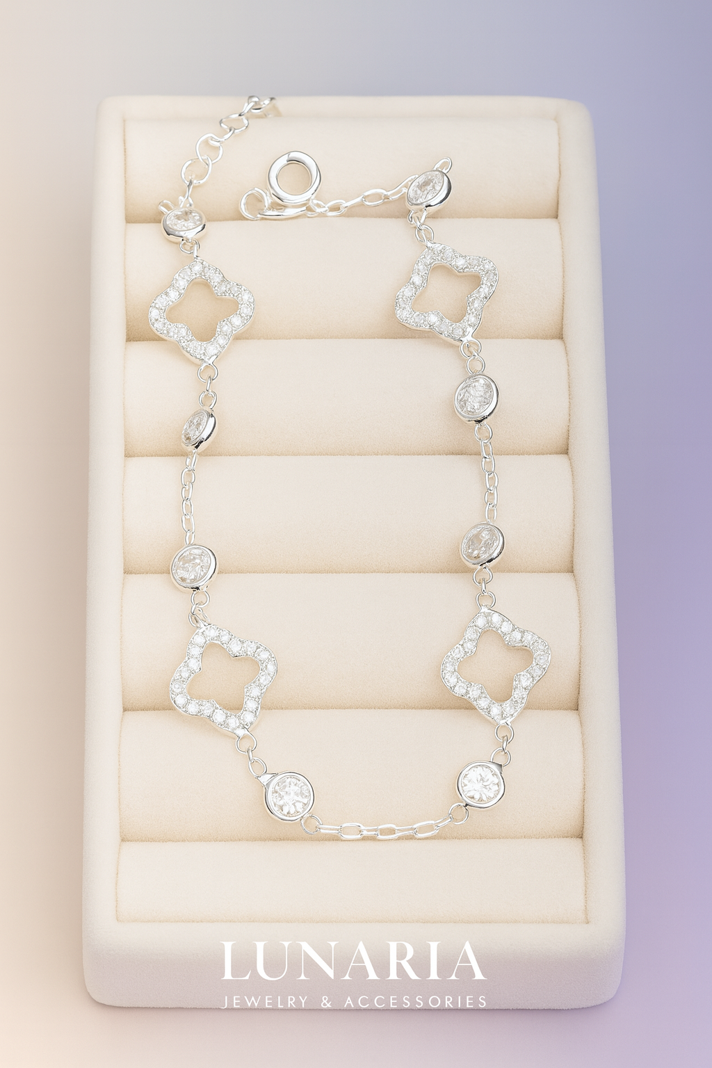 Pulsera Trebol Diamantado