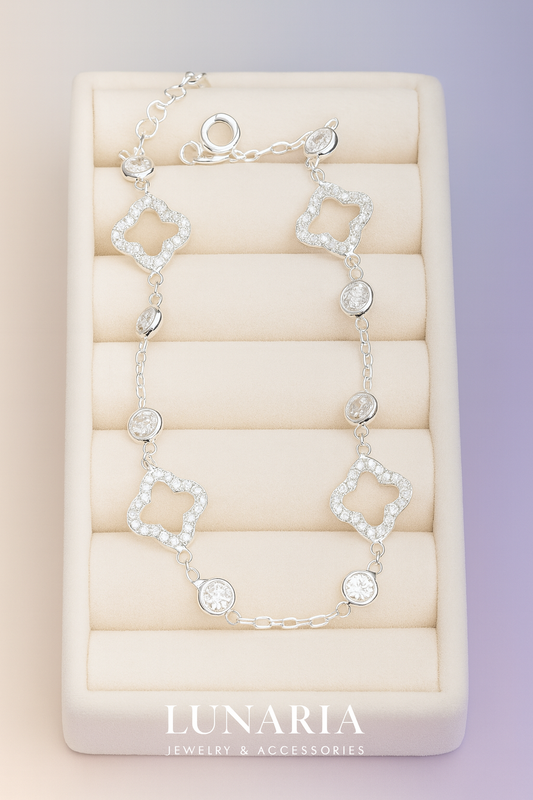 Pulsera Trebol Diamantado