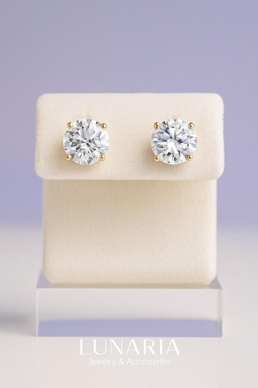 Aretes Circon Blanco