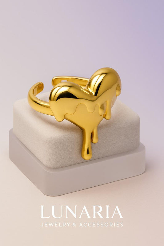 Anillo Corazon Derretido