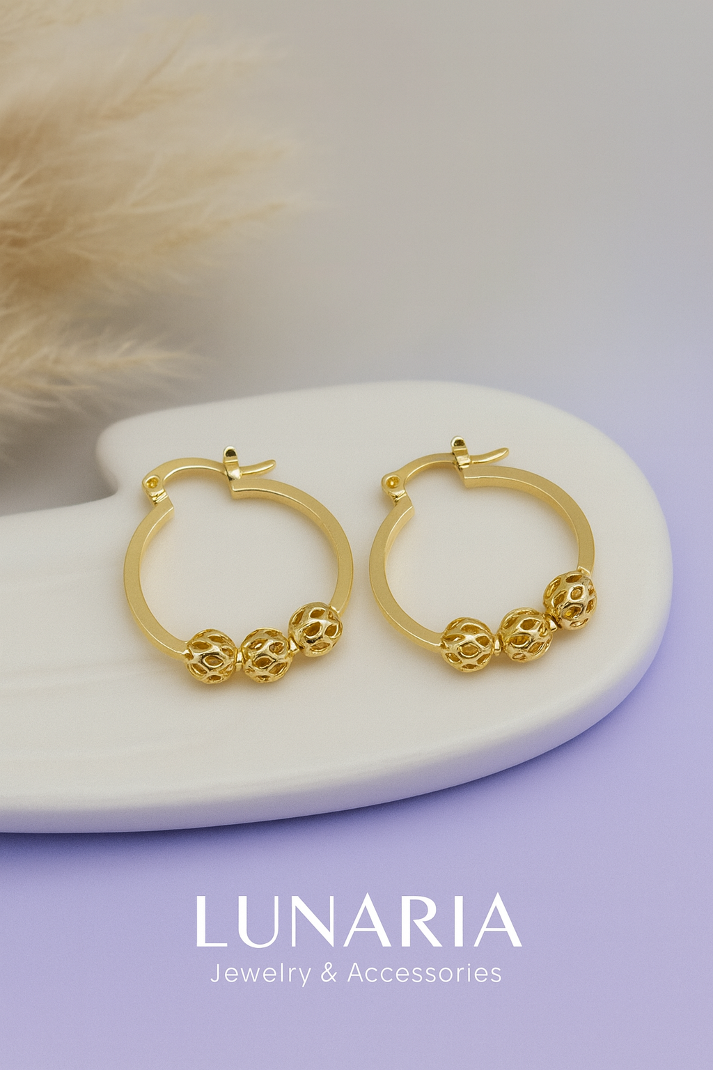 Candongas 3 Balines Diamantados