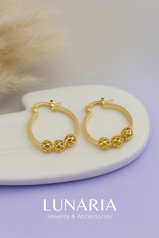 Candongas 3 Balines Diamantados