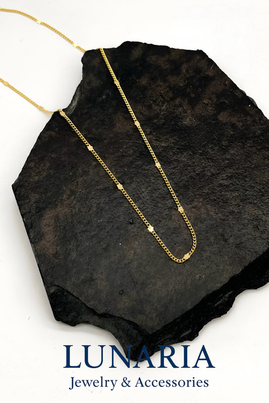 Cadena Tejido Cubano con Destellos 45 cm 1.8 mm