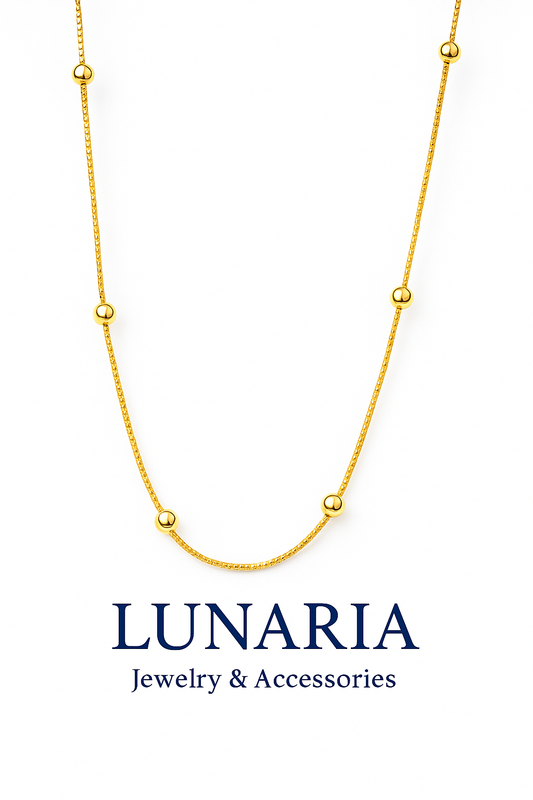 Cadena Tejido Veneciana con Balines 45 cm