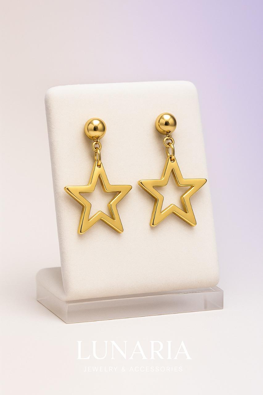 Aretes Estrella Dorada