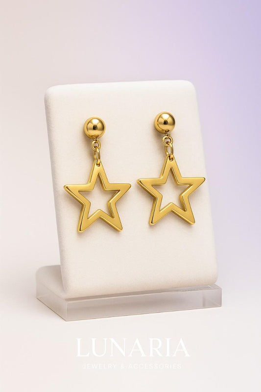 Aretes Estrella Dorada