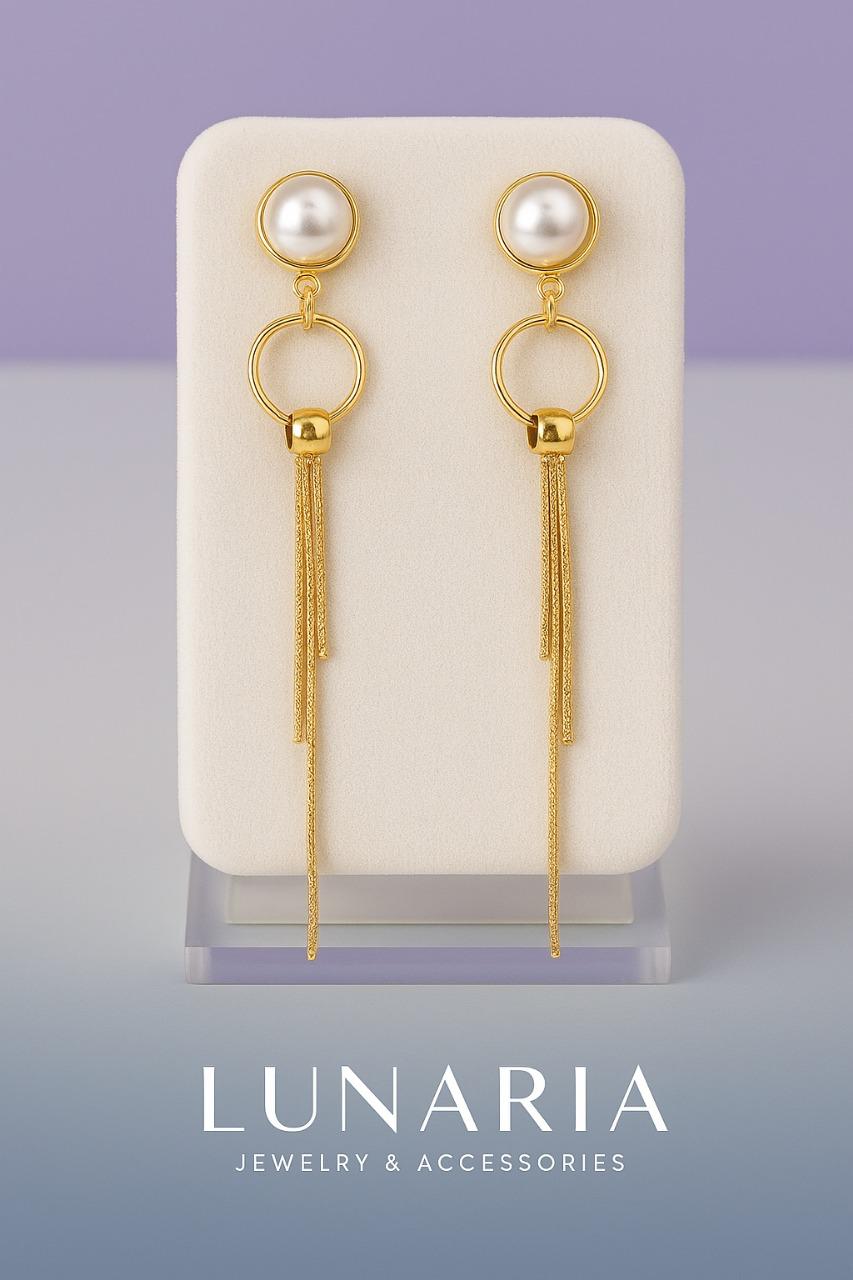 Aretes Péndulo de Perla