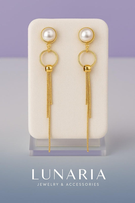 Aretes Péndulo de Perla