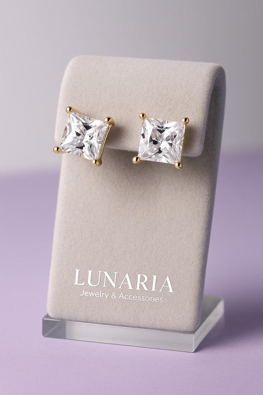 Aretes Circon Blanco