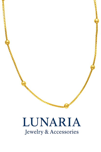 Cadena Tejido Veneciana con Balines 45 cm