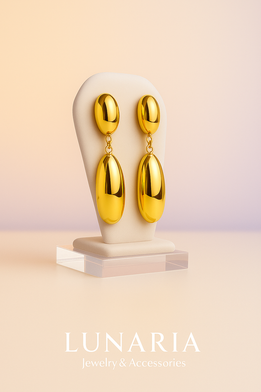 Aretes Lágrima Dorada