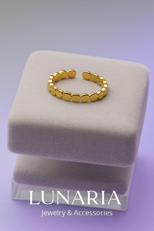 Anillo Circulos Dorados