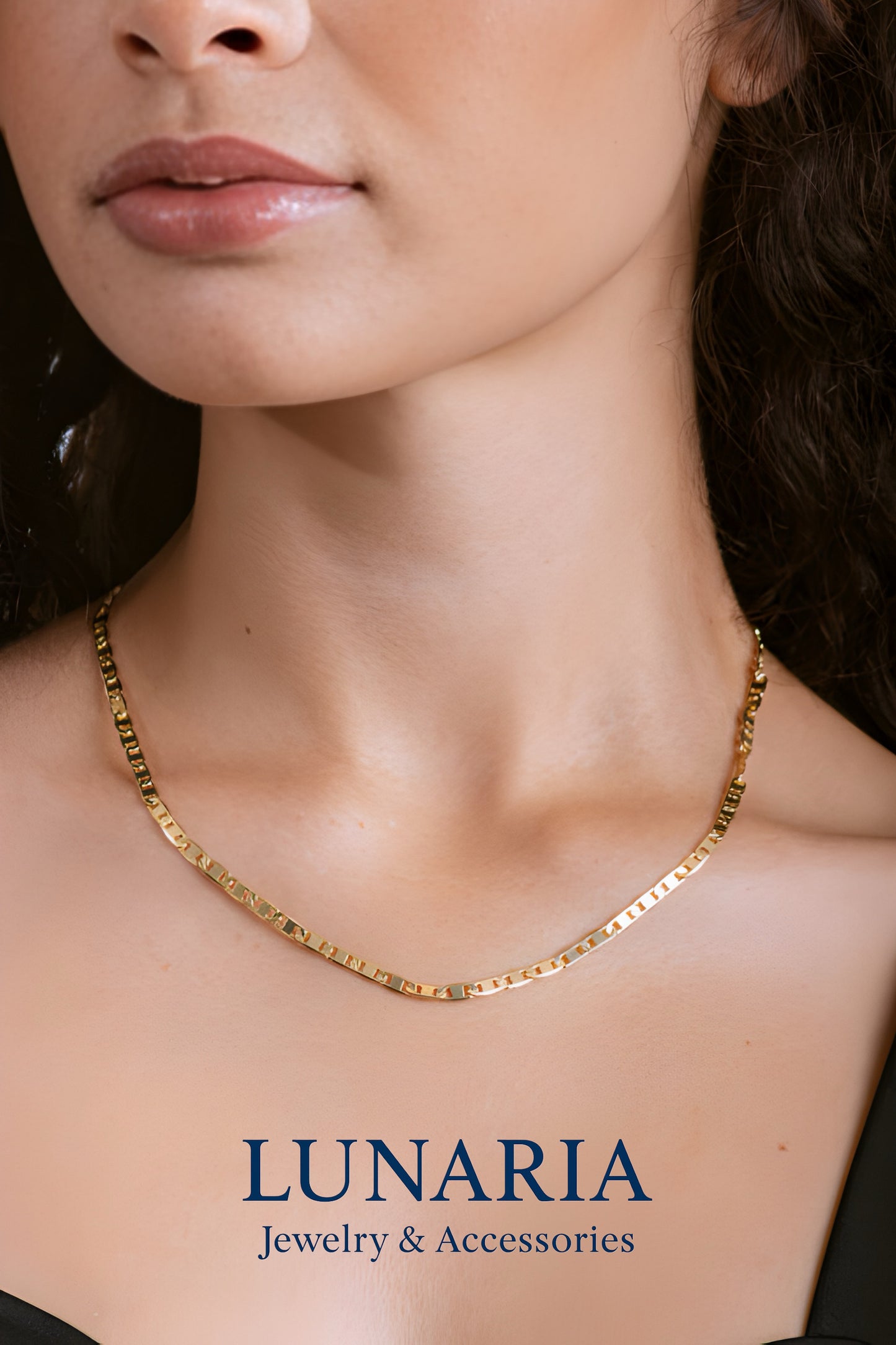 Cadena Tejido Eslabon Plano 45 cm