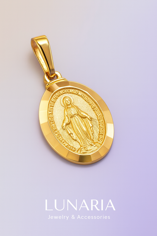 Dije Placa de la Virgen Milagrosa