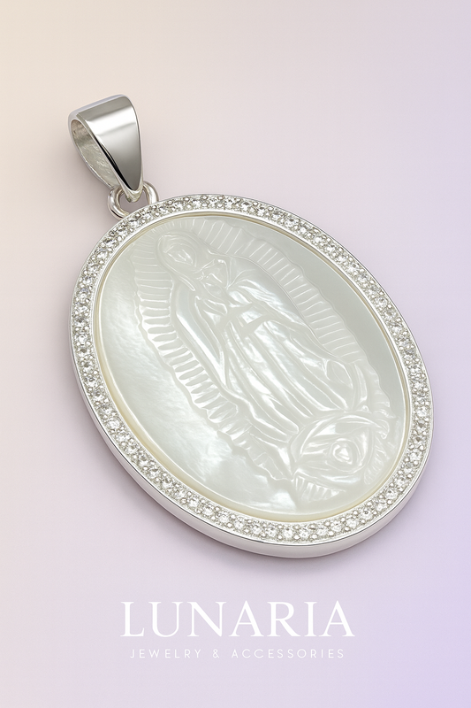 Dije Placa de la Virgen de Guadalupe