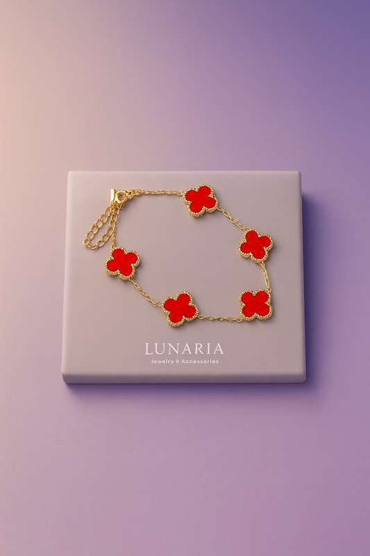 Pulsera Trébol Rojo