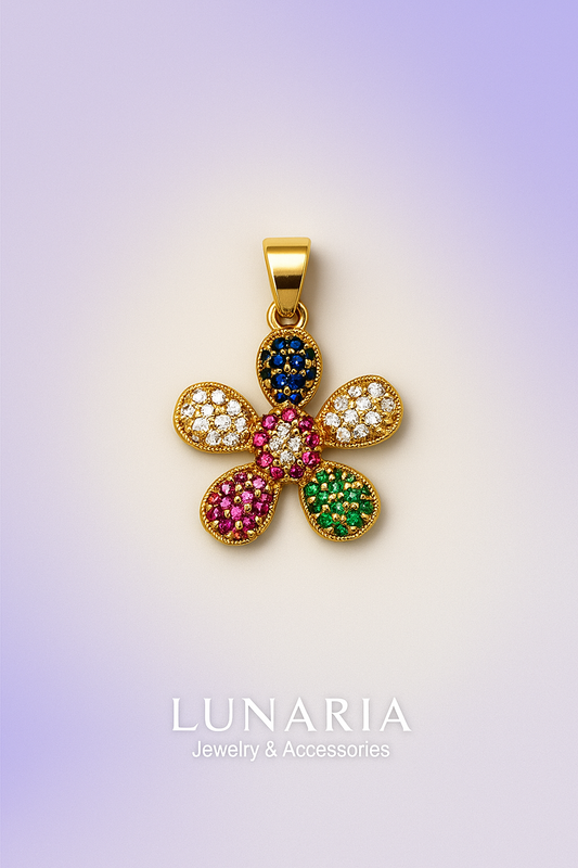 Dije de Flor Diamantada