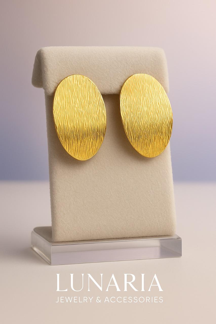 Aretes Elipse Dorada