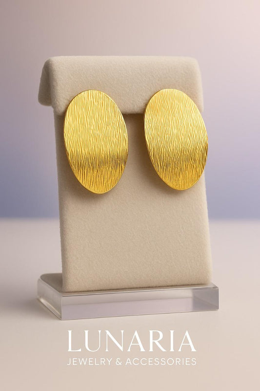 Aretes Elipse Dorada