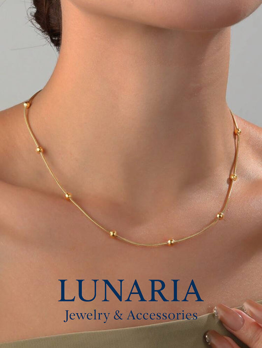 Cadena Tejido Veneciana con Balines 45 cm