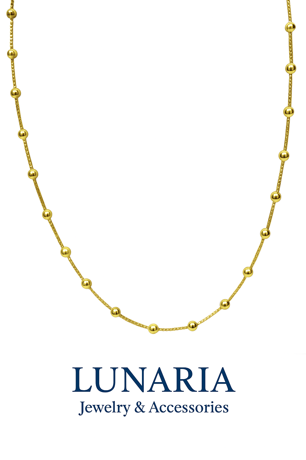 Cadena Tejido Veneciana con Balines 45 cm