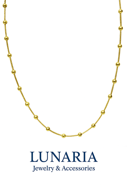 Cadena Tejido Veneciana con Balines 45 cm