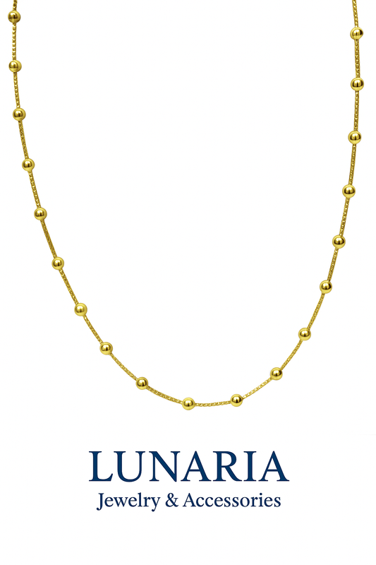 Cadena Tejido Veneciana con Balines 45 cm