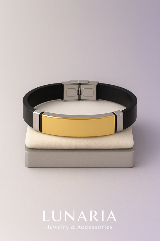 Brazalete Placa Dorada