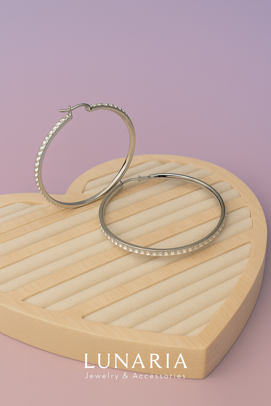 Candonga Diamantada Plateada 4cm